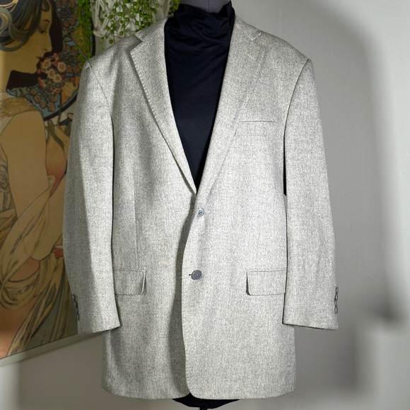 Men’s Patrick James 100% Camelhair Soft Light‎ Gray Sport Coat - Picture 1 of 7